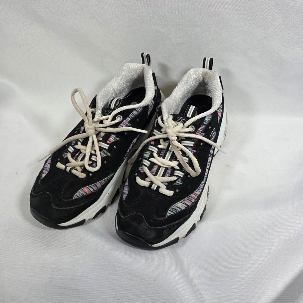 Skechers Women's D'Lites Interlude Sneakers in black/pink Women’s Size 7